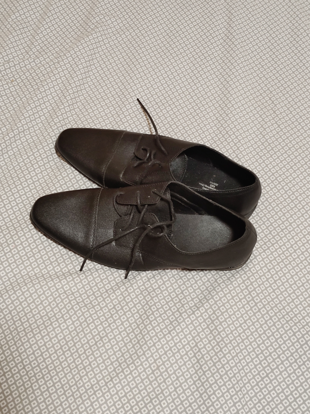 Men's Black Lace-Up Oxford Dress Shoes